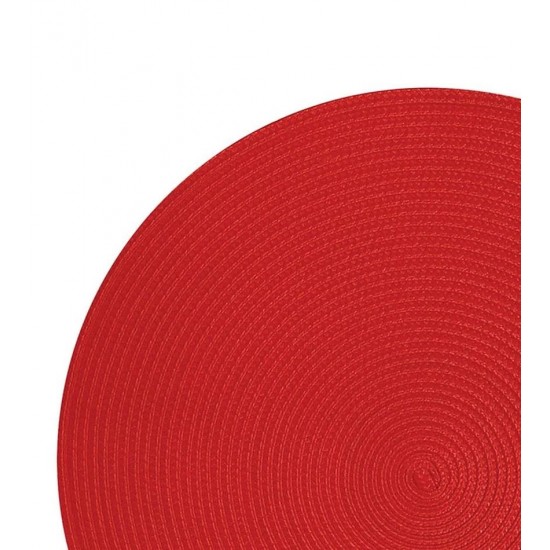 Lugar Americano 38cm Redondo Carmim